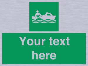 Custom sign safe condition Rescue boat